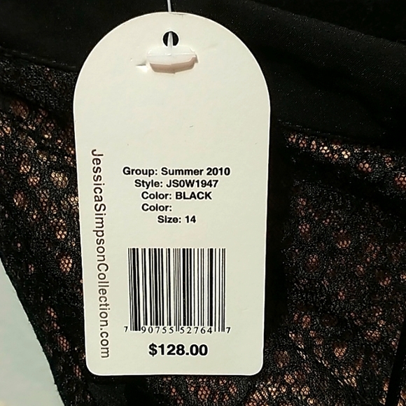 Jessica Simpson collection Style JSOW1947,strapless black dress, size 14 - Picture 5 of 7